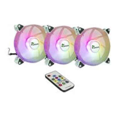 INTERTECH Argus RS06 - RGB-Set 5V-RGB-Luefter weiss addressierbar inkl. Funktfernbedienun
