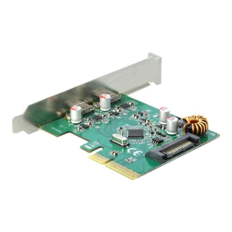 DELOCK PCI Express x4 Karte zu 2 x extern SuperSpeed USB 10 Gbps USB 3.1 Gen 2 USB Type-C Buchse