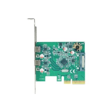 DELOCK PCI Express x4 Karte zu 2 x extern SuperSpeed USB 10 Gbps USB 3.1 Gen 2 USB Type-C Buchse