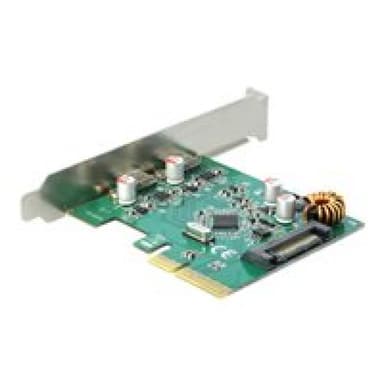 DELOCK PCI Express x4 Karte zu 2 x extern SuperSpeed USB 10 Gbps USB 3.1 Gen 2 USB Type-C Buchse