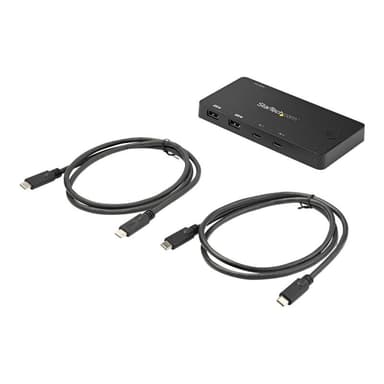 STARTECH.COM 2-Port USB-C KVM Switch - 4K 60Hz HDMI - Kompakter UHD Desktop KVM Switch mit USB-Typ-C