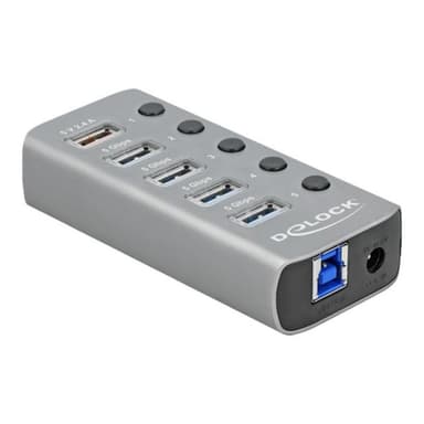 DELOCK USB 3.2 Gen1 Hub+ 4Po+1SLK +ST+BE | 63262