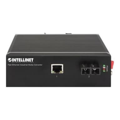 INTELLINET Medienkonverter 10/100BaseTX auf 100BaseFX SC Singlemode 20km Gehaeuse Schutzklasse IP40