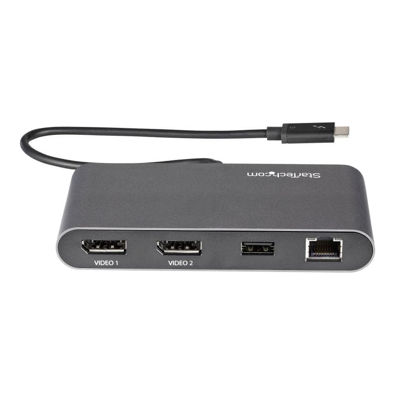 STARTECH.COM Thunderbolt 3 Mini Dock - Tragbare TB3-Dockingstation mit dual Monitoren und DP 4K 60Hz