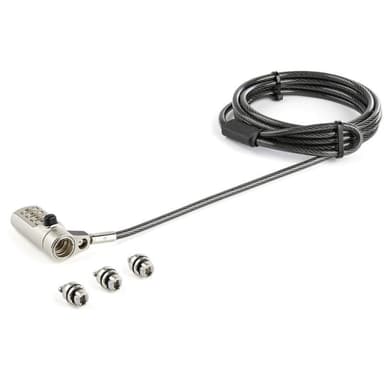 STARTECH.COM Laptopschloss mit 2m Kabel - Für K-Slot Nano Wedge Slot - Stahlkabel - Kabelschloss - 4