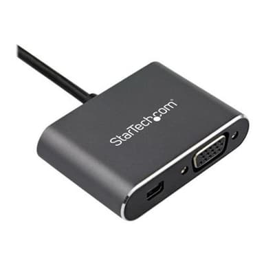 STARTECH.COM USB-C Multiport Adapter -Mini DisplayPort oder VGA - 4K 60Hz- HDR - 2 in 1 USB Typ C Di