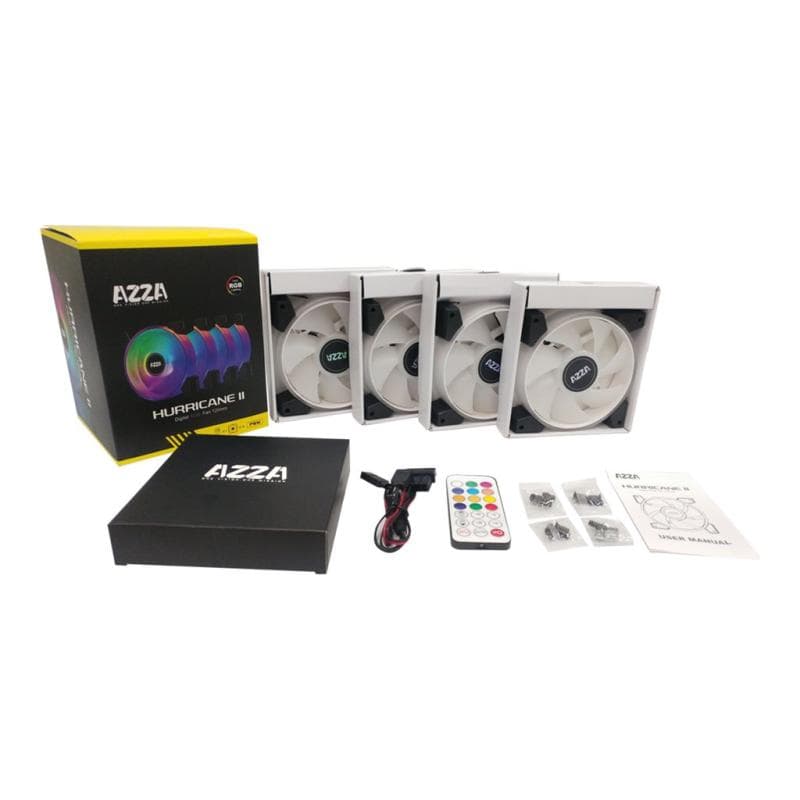 AZZA Hurricane II ARGB 120mm, 4 Stück
