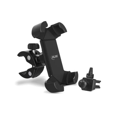 INLINE One Click Easy 3 Drive & Ride Set mit Universalklemme und Lüftungsgitter-Clip