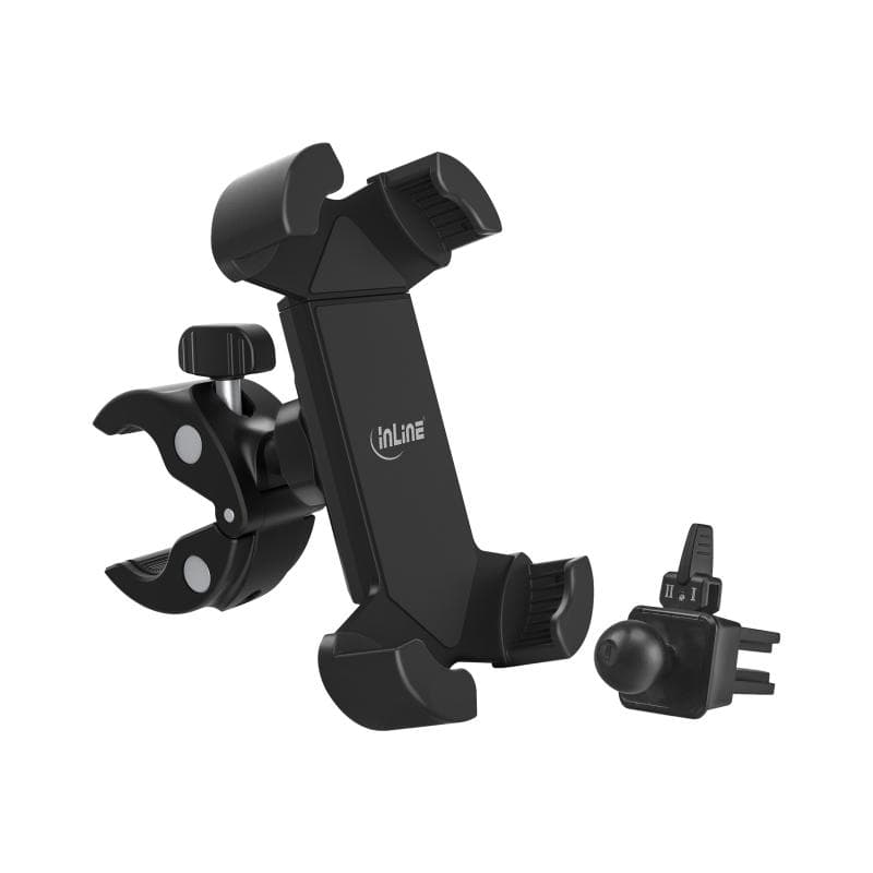 INLINE One Click Easy 3 Drive & Ride Set mit Universalklemme und Lüftungsgitter-Clip