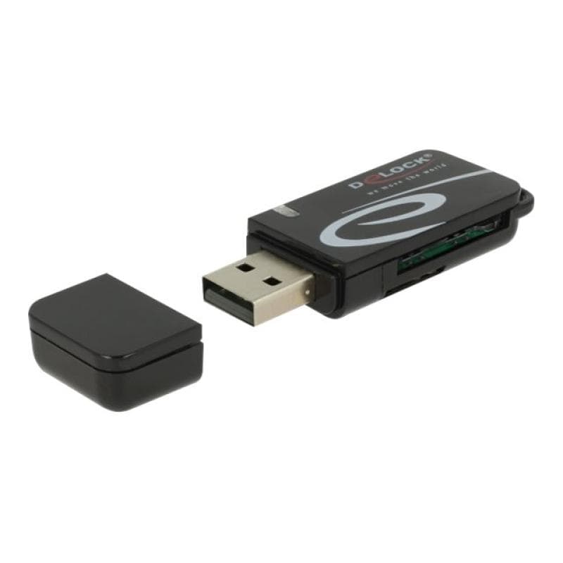 Delock Mini USB 2.0 Card Reader mit SD und Micro SD Slot