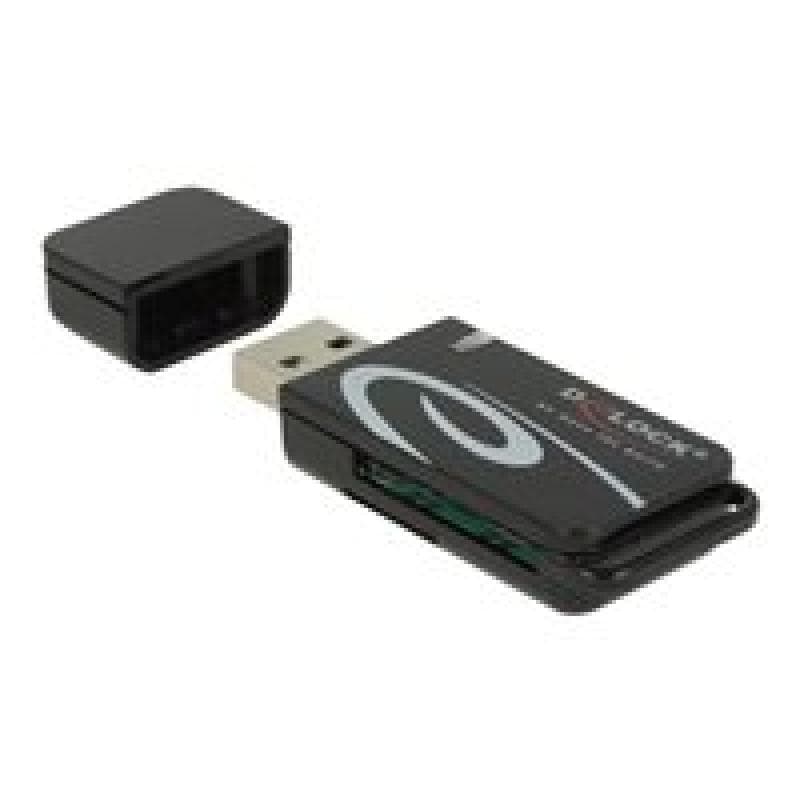 Delock Mini USB 2.0 Card Reader mit SD und Micro SD Slot