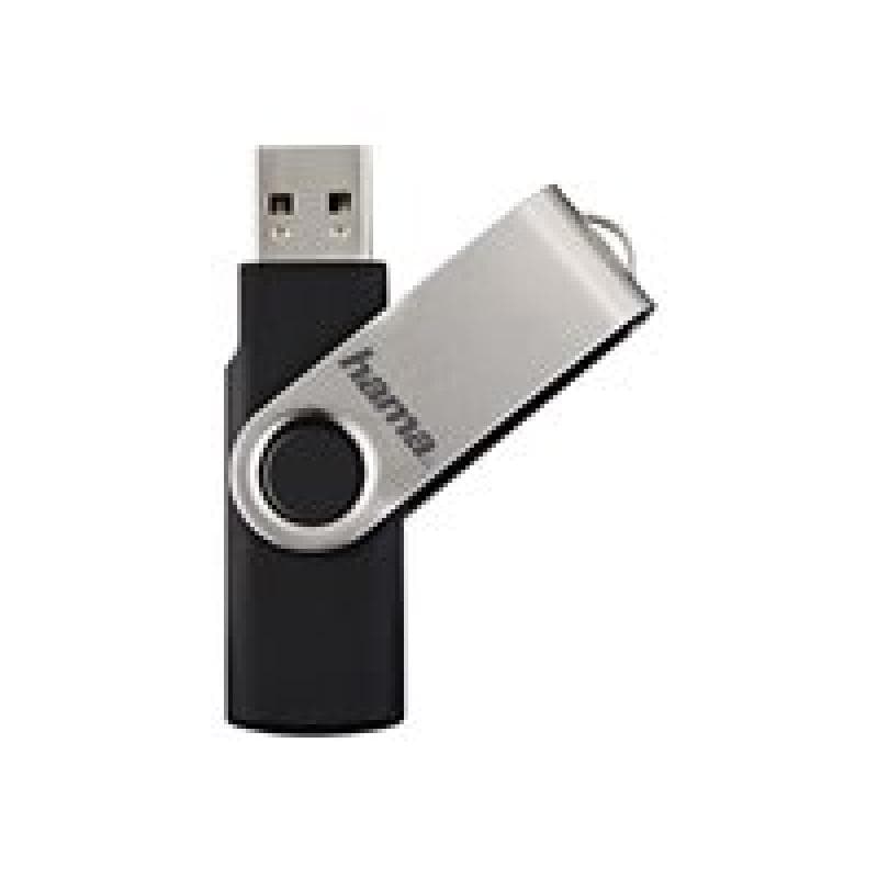 HAMA ″Rotate″ - USB-Flash-Laufwerk - 8 GB - USB 2.0 - Schwarz, Silber