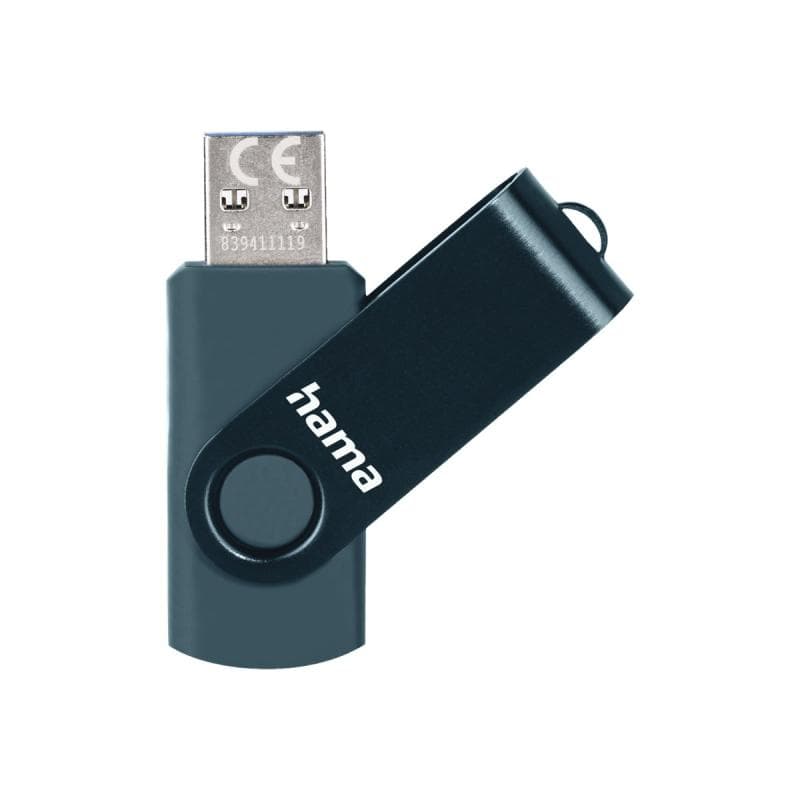 HAMA ″Rotate″ - USB-Flash-Laufwerk - 32 GB - USB 3.0 - Petrolblau