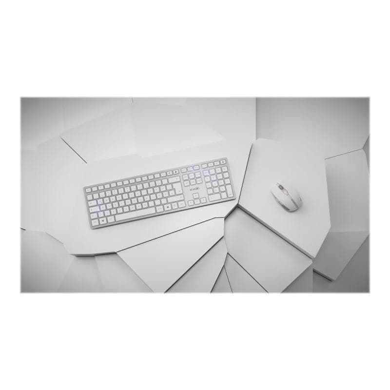 CHERRY DW 9100 SLIM UK Layout silber/weiß