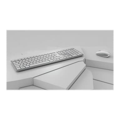 CHERRY DW 9100 SLIM UK Layout silber/weiß