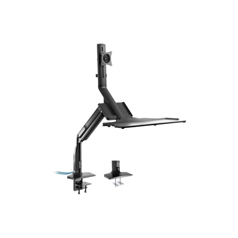 INLINE Workstation-Tischhalterung mit Lifter und USB 3.0, beweglich, für Tastatur