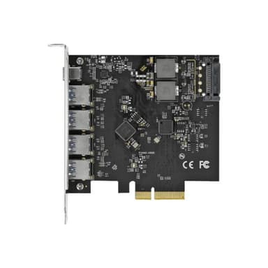 DELOCK PCI Express x4 Karte zu 1x USB Type-C + 4x USB Typ-A - SuperSpeed USB 10Gbps