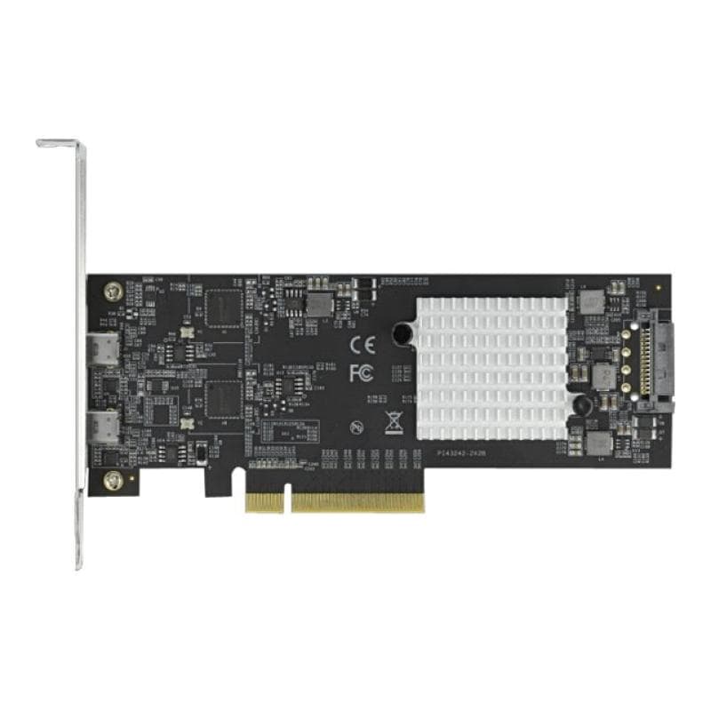 DELOCK PCI Express x8 Karte zu 2x extern SuperSpeed USB 20Gbps USB 3.2 Gen 2x2 USB Type-C Buchse - L