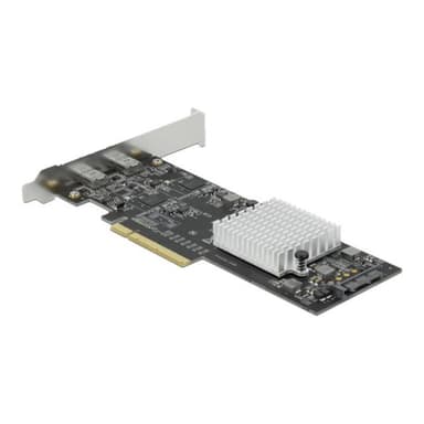DELOCK PCI Express x8 Karte zu 2x extern SuperSpeed USB 20Gbps USB 3.2 Gen 2x2 USB Type-C Buchse - L