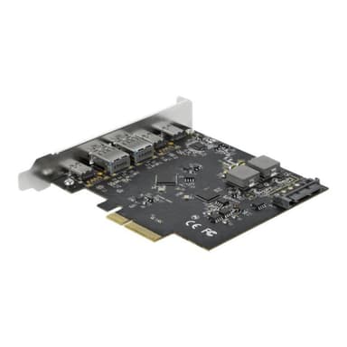 DELOCK PCI Express x4 Karte zu 3x USB Type-C + 2x USB Typ-A - SuperSpeed USB 10Gbps