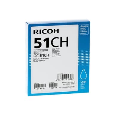 RICOH GC 51CH - Hohe Ergiebigkeit - Cyan - Original - Tintenpatrone - für Ricoh SG 3210DNw (405863)