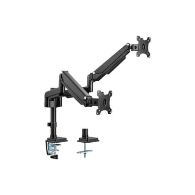 INLINE Tischhalterung mit Lifter, beweglich, für zwei Monitore bis 82cm (32″)