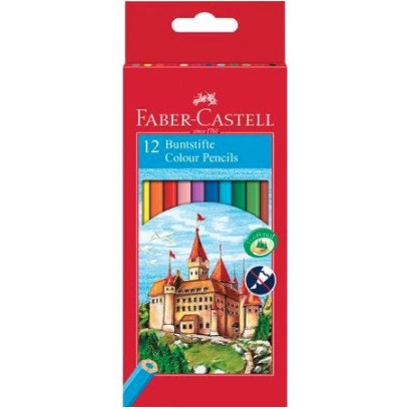 FABER CASTELL 12 FABER-CASTELL CASTLE Buntstifte farbsortiert; 1 Pack = 12 St.