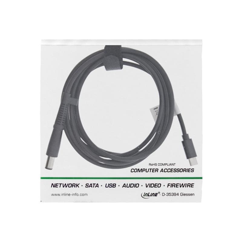 INLINE Stromkabel - USB-C (M) bis Gleichstromstecker 0,6/5,0/7,4 mm (M) - DC 18 3