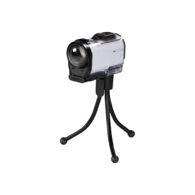 HAMA Flexi M Ministativ 1/4 Zoll Arbeitshöhe=7 - 10 cm Schwarz Für Smartphones und GoPro