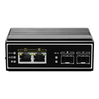 LEVELONE Switch 4 Port Gigabit PoE DIN-Rail,-40°C to 75°C