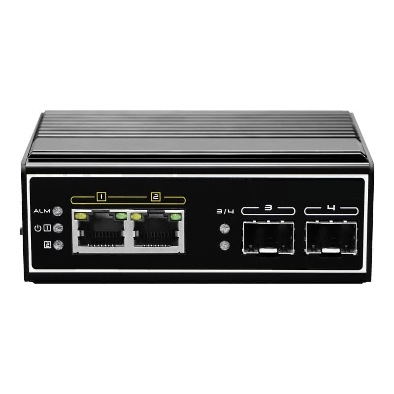 LEVELONE Switch 4 Port Gigabit PoE DIN-Rail,-40°C to 75°C