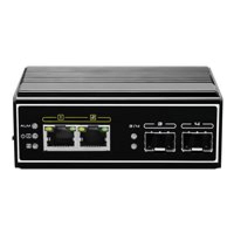 LEVELONE Switch 4 Port Gigabit PoE DIN-Rail,-40°C to 75°C