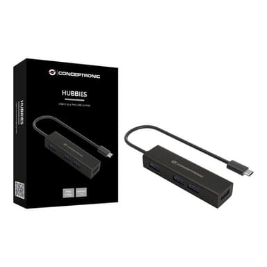 CONCEPTRONIC USB-Hub 4Port USB-C -> USB3.0 sw