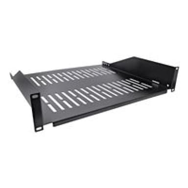 INLINE 19″ Fachboden, 400mm, 20kg, 2HE, RAL 9005 schwarz