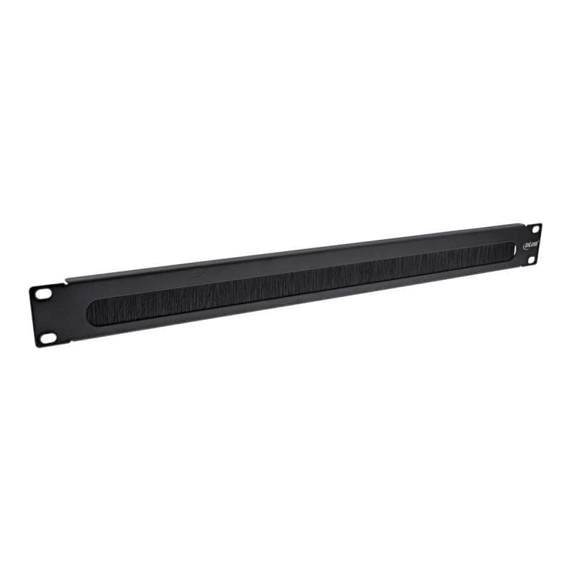 INLINE 19″ Kabel Durchführungsplatte mit Bürste, 1HE, RAL 9005 schwarz