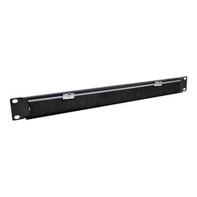 INLINE 19″ Kabel Durchführungsplatte mit Bürste, 1HE, RAL 9005 schwarz