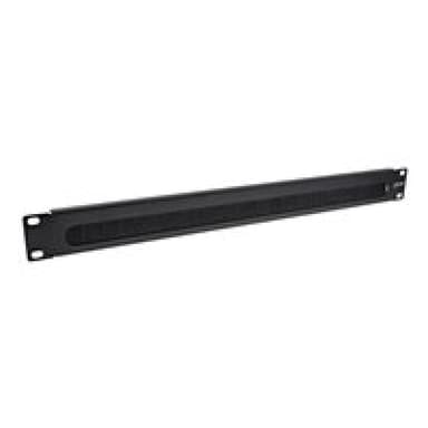 INLINE 19″ Kabel Durchführungsplatte mit Bürste, 1HE, RAL 9005 schwarz