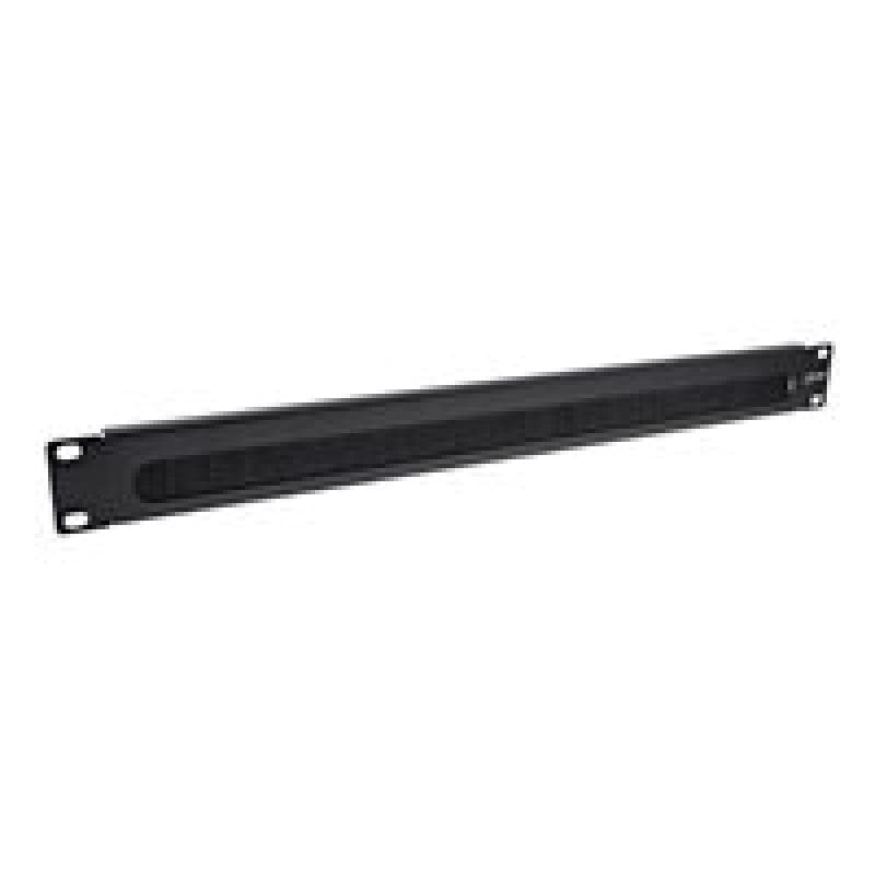 INLINE 19″ Kabel Durchführungsplatte mit Bürste, 1HE, RAL 9005 schwarz