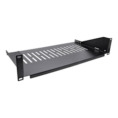 INLINE 19″ Fachboden, 250mm, 20kg, 2HE, RAL 9005 schwarz