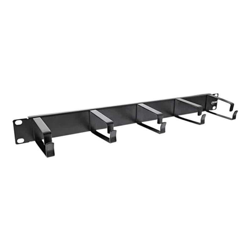 INLINE 19″ Kabelführungspanel, 5 große Bügel, RAL 9005, schwarz
