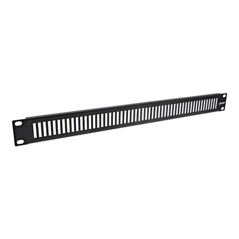 INLINE 19″ Blindplatte perforiert, 1HE, RAL 9005 schwarz