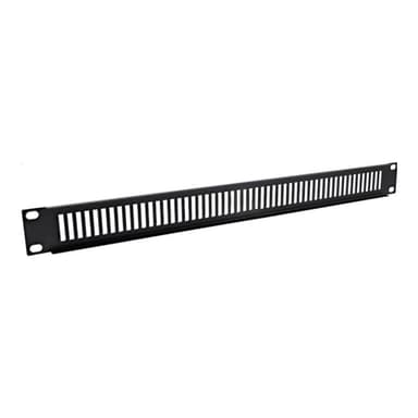 INLINE 19″ Blindplatte perforiert, 1HE, RAL 9005 schwarz