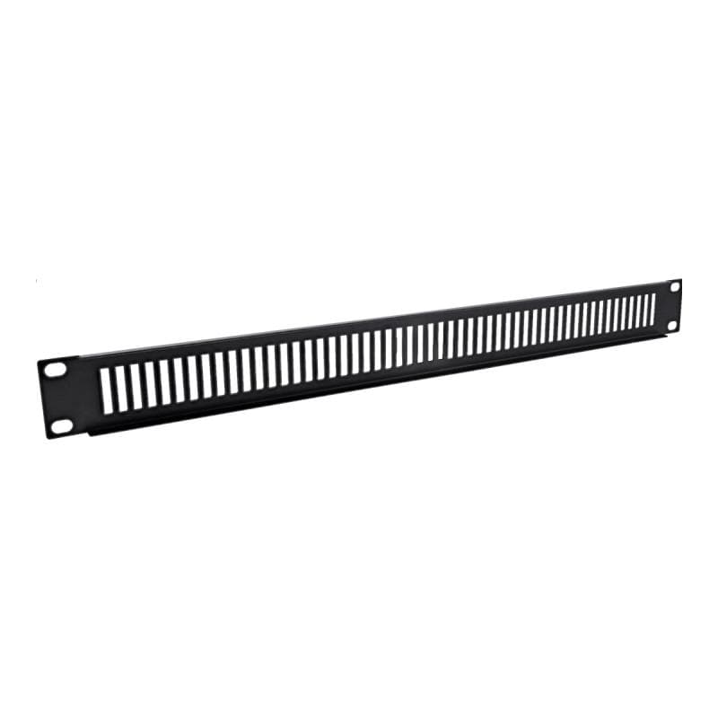 INLINE 19″ Blindplatte perforiert, 1HE, RAL 9005 schwarz