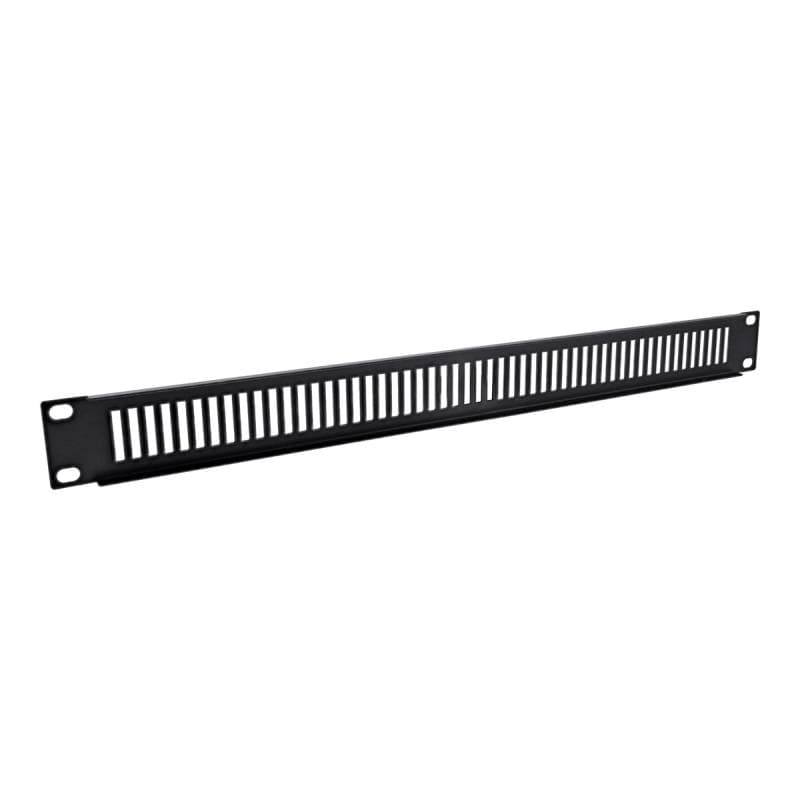 INLINE 19″ Blindplatte perforiert, 1HE, RAL 9005 schwarz