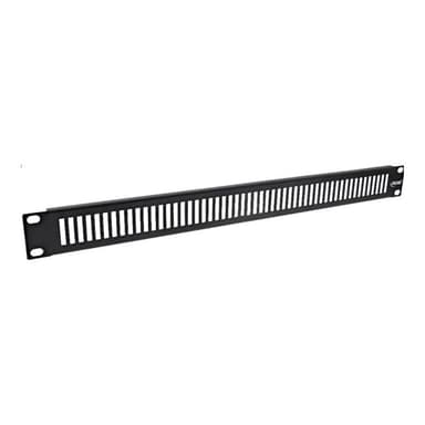 INLINE 19″ Blindplatte perforiert, 1HE, RAL 9005 schwarz