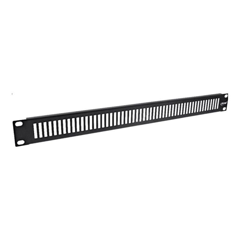 INLINE 19″ Blindplatte perforiert, 1HE, RAL 9005 schwarz