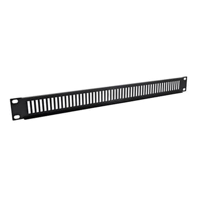 INLINE 19″ Blindplatte perforiert, 2HE, RAL 9005 schwarz