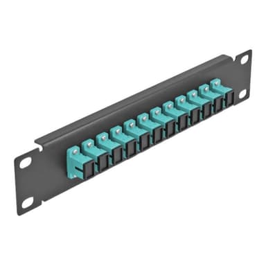 DELOCK 10? LWL Patchpanel 12 Port SC Simplex aqua 1 HE schwarz