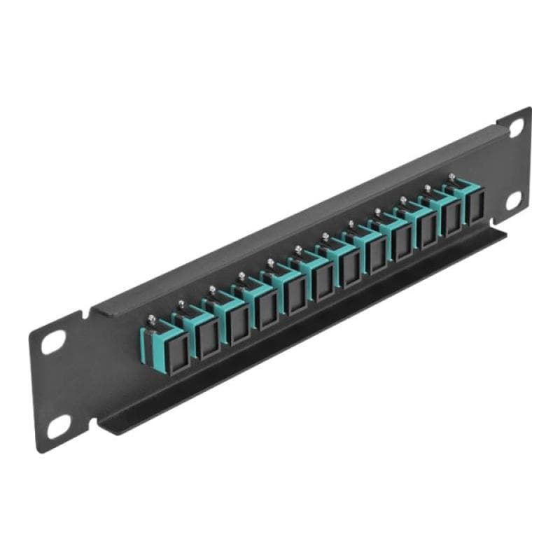 DELOCK 10? LWL Patchpanel 12 Port SC Simplex aqua 1 HE schwarz