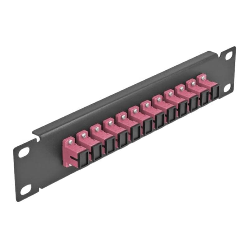 DELOCK 10? LWL Patchpanel 12 Port SC Simplex violett 1 HE schwarz